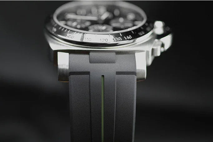 Bracelet RubberB Luminor 44 mm Noir/Vert - vue 3