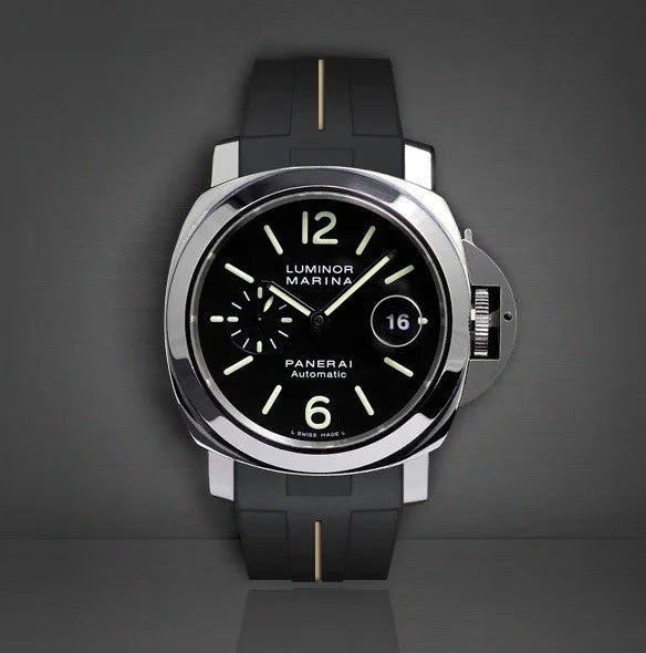 Bracelet RubberB Luminor 44 mm Noir/Sable - détail