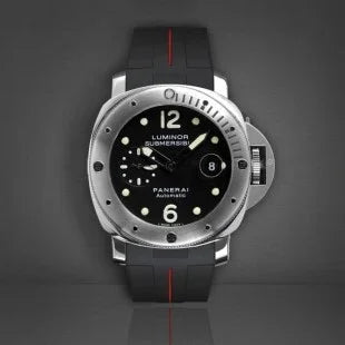 Bracelet RubberB Luminor 44 mm Noir/Rouge - vue 3