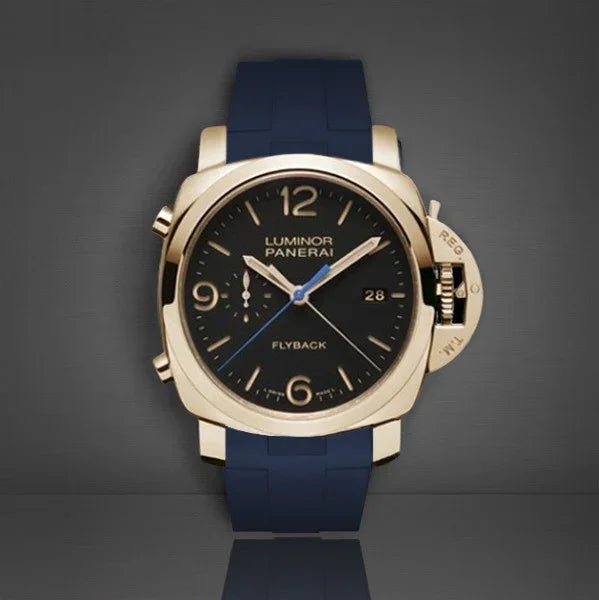 Bracelet RubberB Luminor 44 mm 1950 Type I Bleu - détail