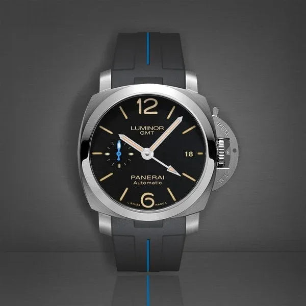 Bracelet RubberB Luminor 44 mm 1950 Type I Noir/Bleu - détail