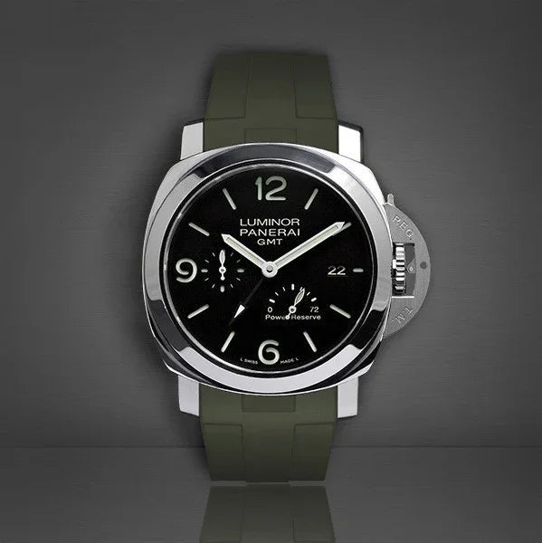 Bracelet RubberB Luminor 44 mm 1950 Type II Vert - détail