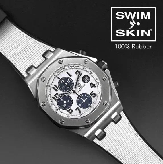 Bracelet RubberB Sailcloth SwimSkin APC42 White - détail