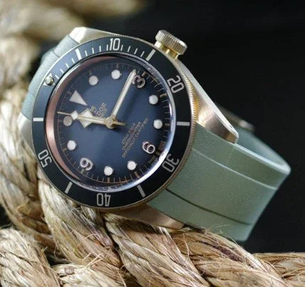 Bracelet RubberB T803 Military Green for Tudor Black Bay Bronze - vue 4