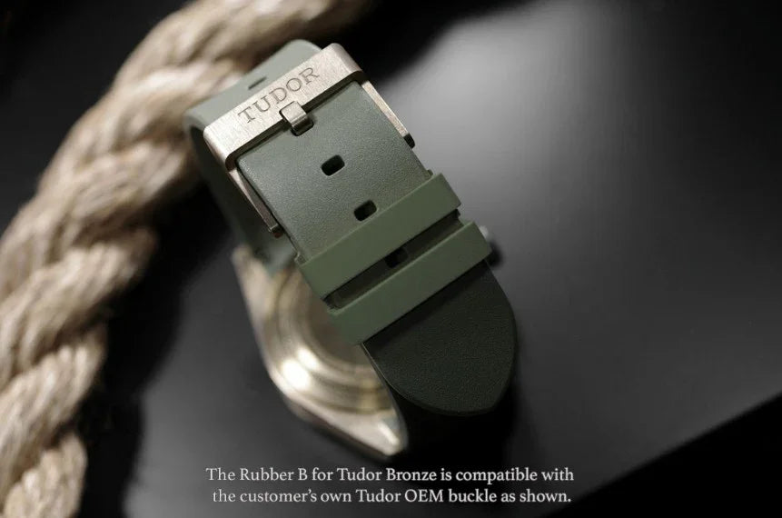 Bracelet RubberB T803 Military Green for Tudor Black Bay Bronze - vue 5