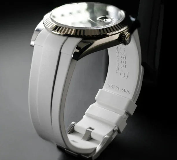 Bracelet en caoutchouc M141 – Rubber B – Blanc - détail