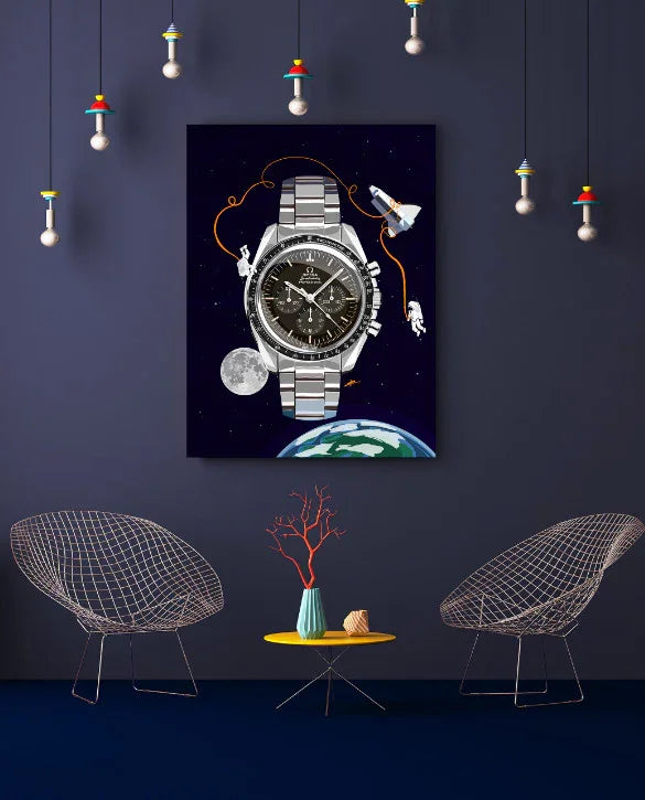 Watchoniste X MisterChrono tirage d'art - moonwatch - 50x70 - vue détail