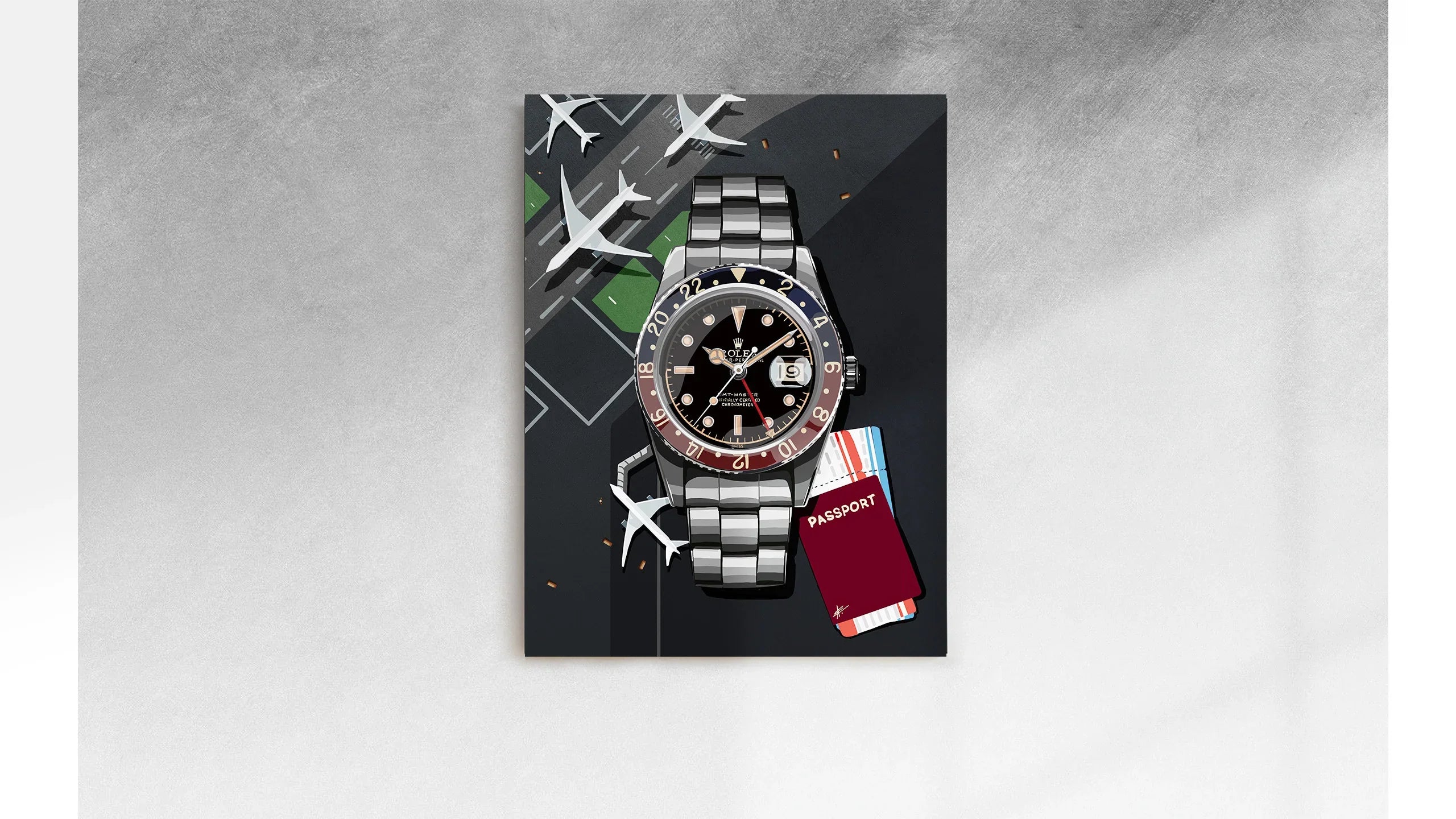 Watchoniste X MisterChrono tirage d'art - pepsi - 50x70 - vue profil