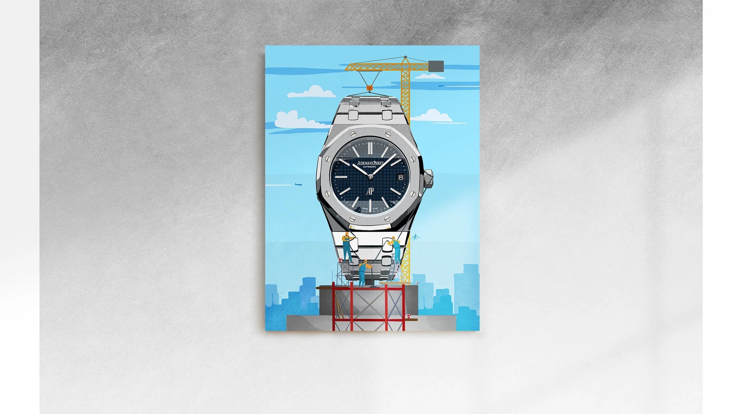Watchoniste X MisterChrono tirage d'art - skyscraper - 50x70 - vue détail