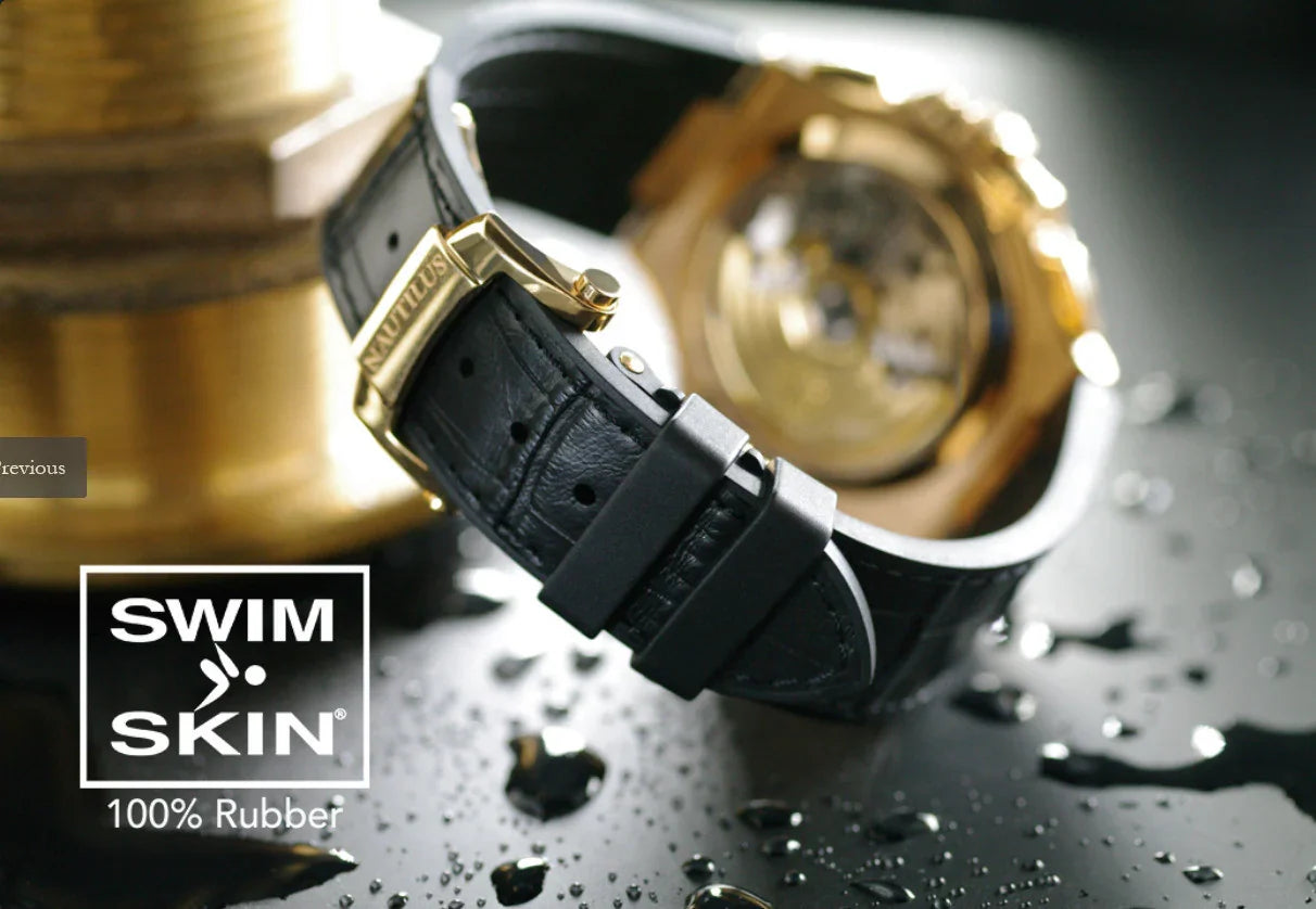 Bracelet RubberB Alligator SwimSkin PK79S Brown - vue 4