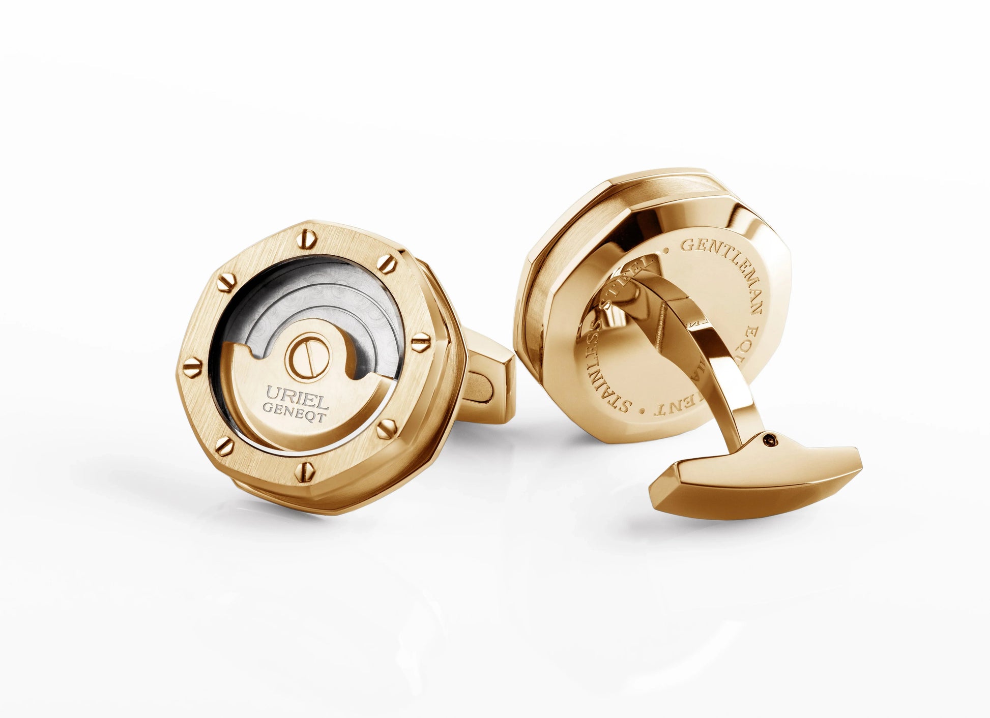 UG Octa Bouton De Manchette - Plaqué or Rose - vue principale