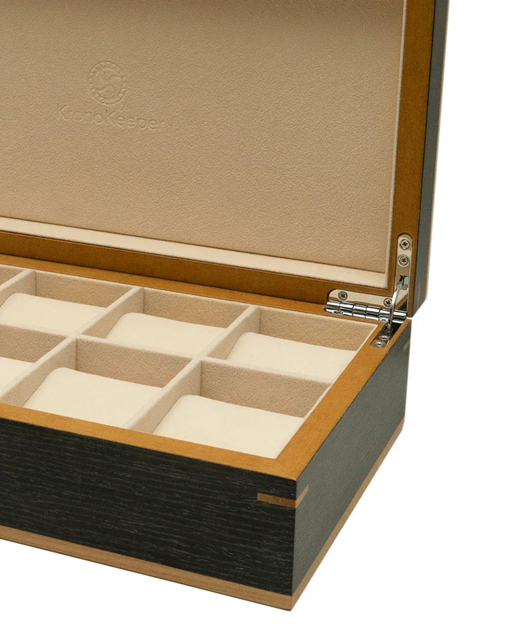 Clipperton - Coffret pour 10 Montres - Bois Gris - KronoKeeper - détail