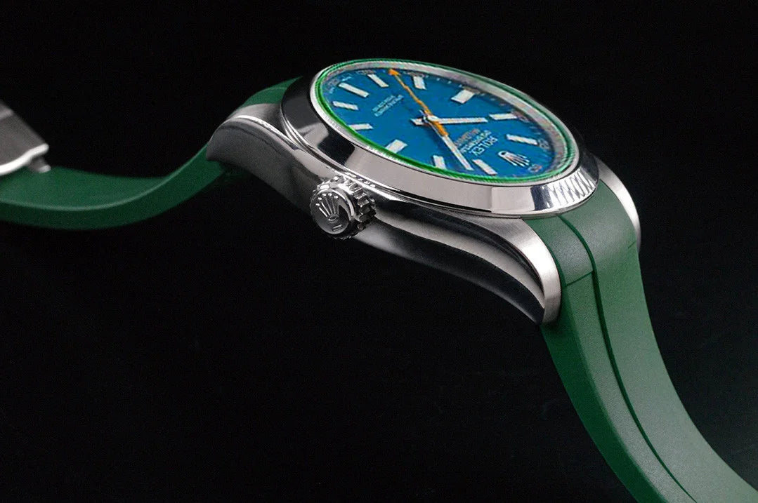 Bracelet en caoutchouc M115 – Rubber B – Vert - détail