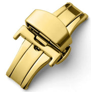 Boucle double déployante PVD or jaune pour bracelet montre - accessoire montre