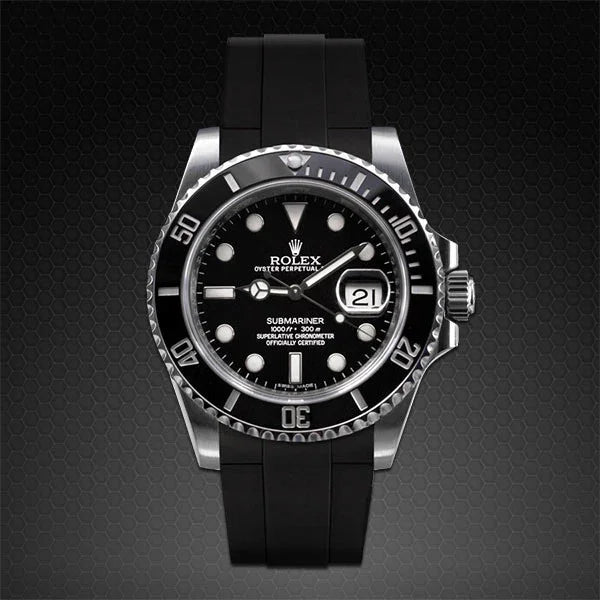 Bracelet en caoutchouc M206 – Rubber B – Noir - vue 4