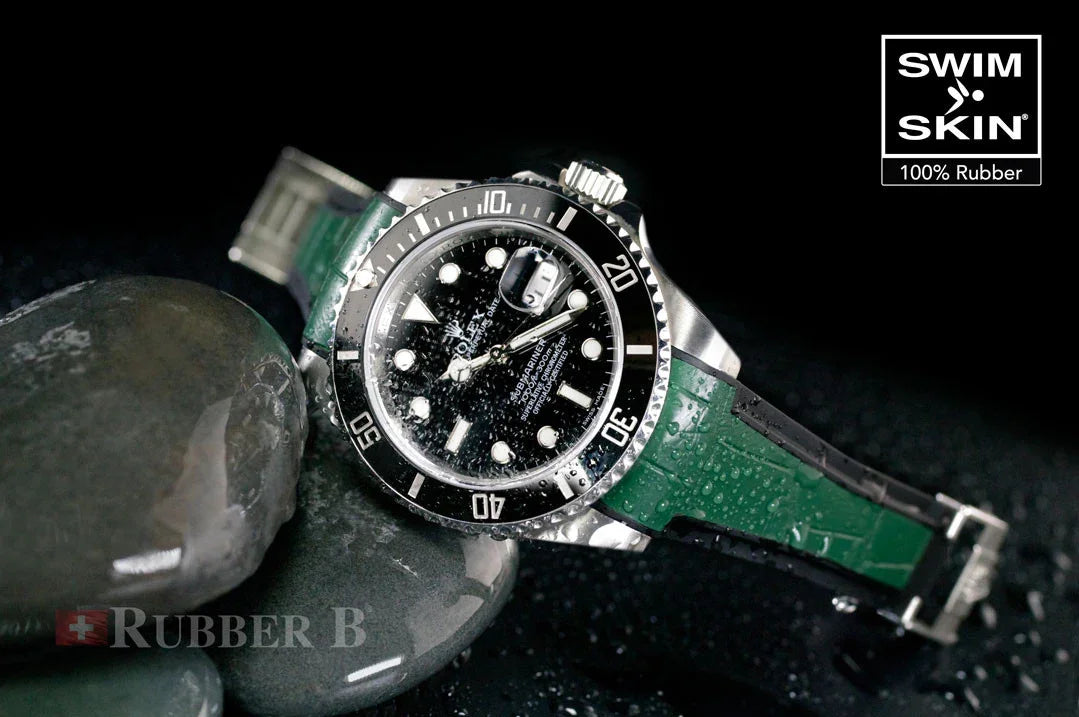 Bracelet en caoutchouc SK20 Alligator SwimSkin – Rubber B – Vert - vue 5
