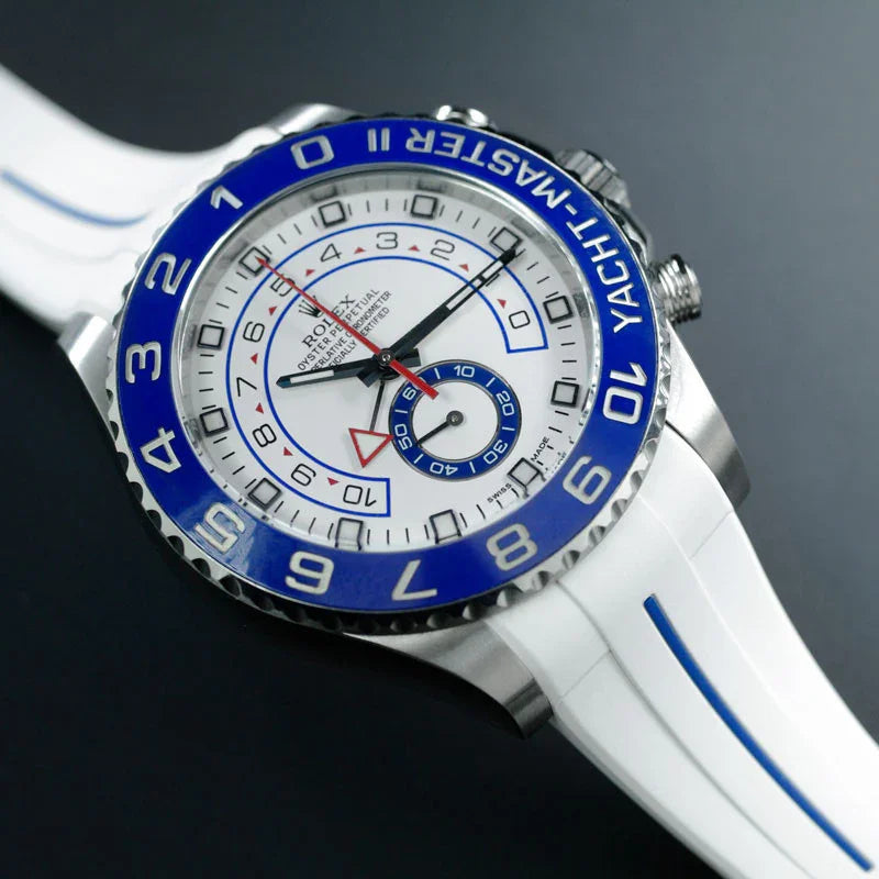 Bracelet en caoutchouc M109 – Rubber B – Blanc ligne bleue - vue 4