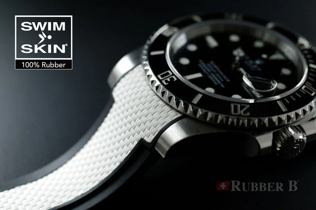 Bracelet en caoutchouc - Ballistic SwimSkin SK20CD - Rubber B - blanc et no - vue 3