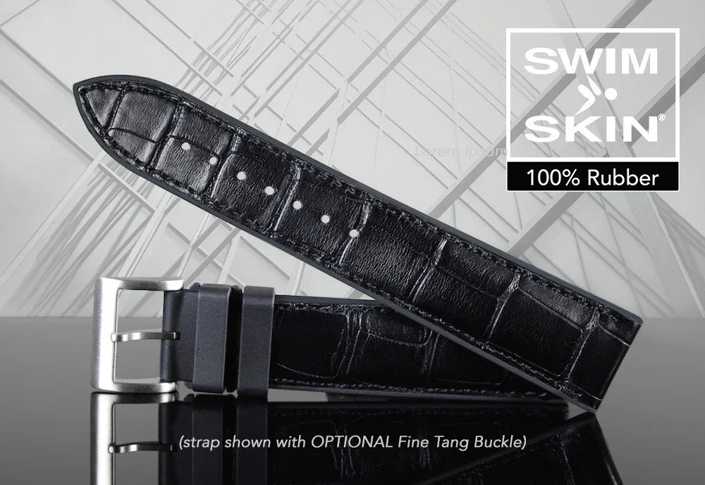 Bracelet en caoutchouc - Alligator SwimSkin ST20 - Rubber B - Noir - vue 8