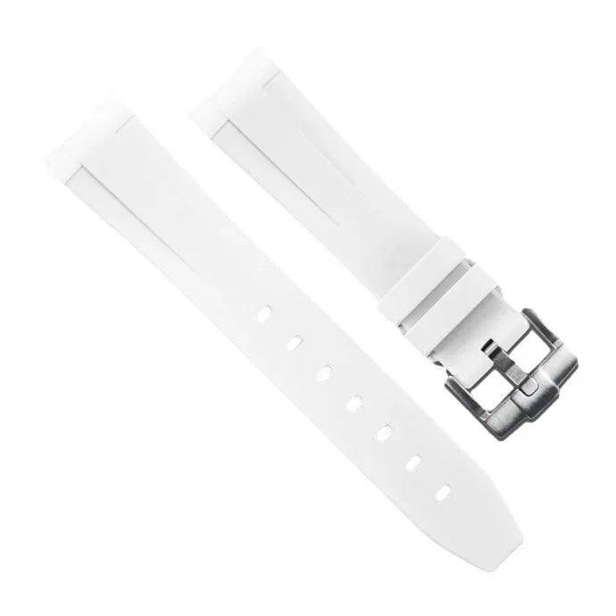 Bracelet RubberB M141 Blanc avec boucle - vue principale
