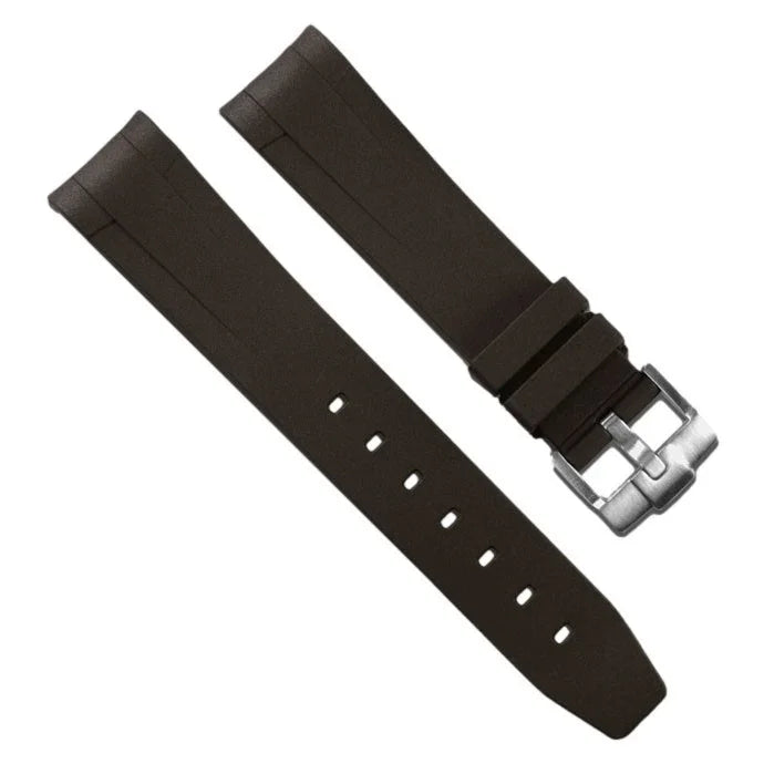 Bracelet RubberB T801 Brown with buckle - bracelet caoutchouc montre