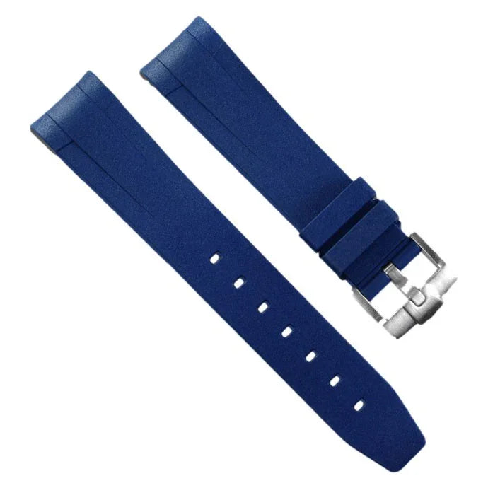 Bracelet RubberB T801 Blue with buckle - bracelet caoutchouc montre
