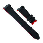 RubberB bracelet T800 pour Tudor Noir/Rouge - bracelet caoutchouc montre