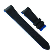 RubberB bracelet T800 pour Tudor Noir/Bleu - bracelet caoutchouc montre