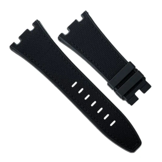 Bracelet RubberB Sailcloth SwimSkin APC42 Black - bracelet caoutchouc montre