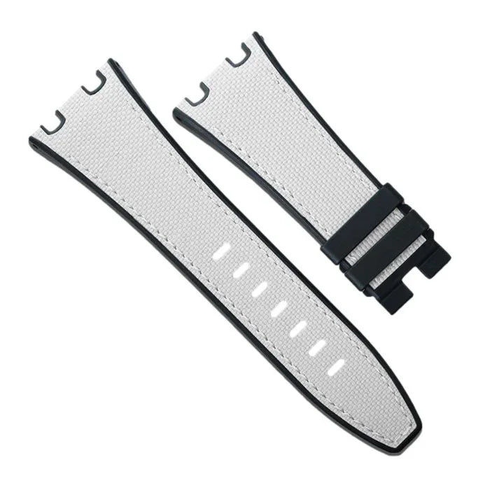 Bracelet RubberB Sailcloth SwimSkin APC42 White - bracelet caoutchouc montre