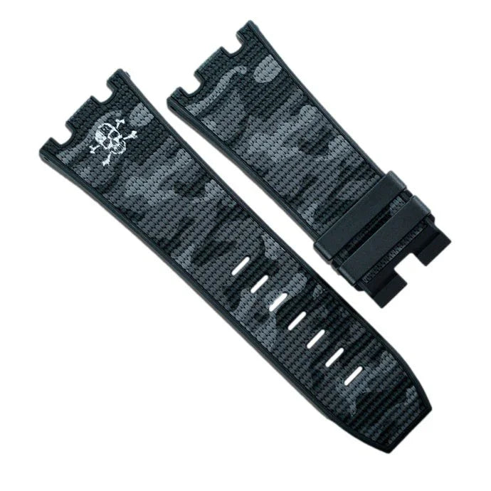 Bracelet RubberB Sailcloth SwimSkin APC44 Black - bracelet caoutchouc montre