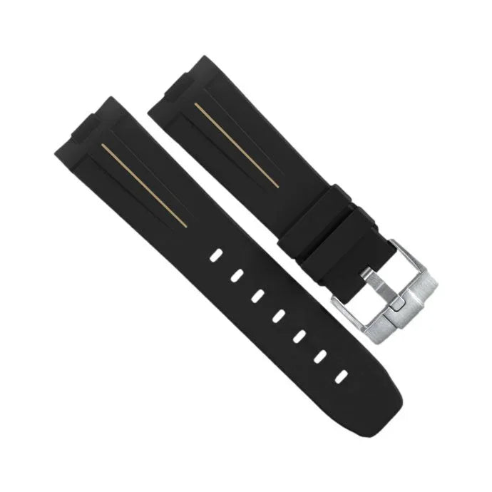 Bracelet RubberB Luminor 44 mm Noir/Sable - bracelet caoutchouc montre