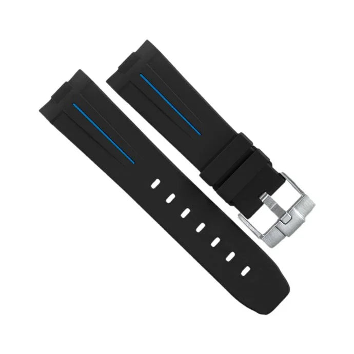 Bracelet RubberB Luminor 44 mm Noir/Bleu - bracelet caoutchouc montre