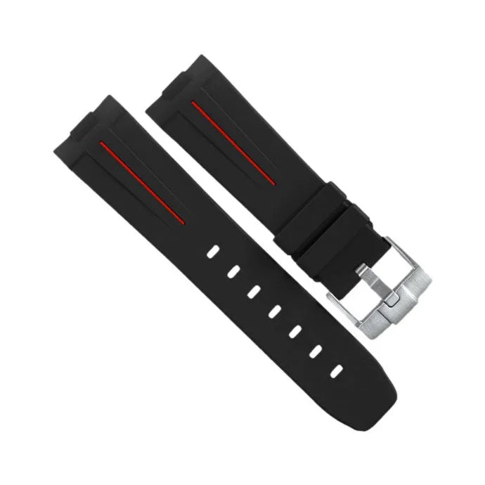 Bracelet RubberB Luminor 44 mm Noir/Rouge - bracelet caoutchouc montre