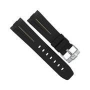 Bracelet RubberB Luminor 44 mm 1950 Type I Noir/Sable - bracelet caoutchouc montre