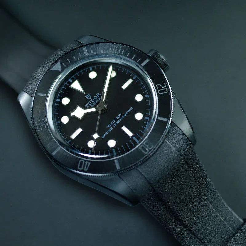 RubberB bracelet T805 pour Tudor Noir - vue 4