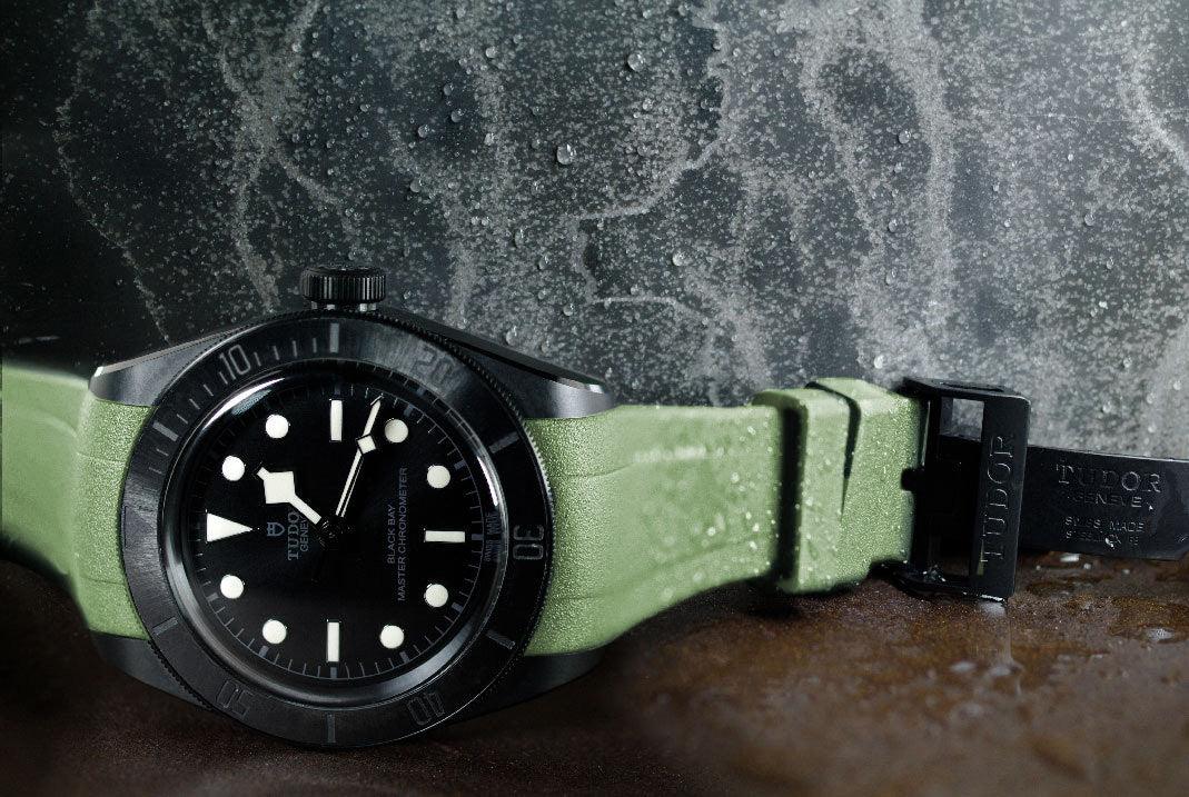 RubberB bracelet T805 pour Tudor Vert - détail