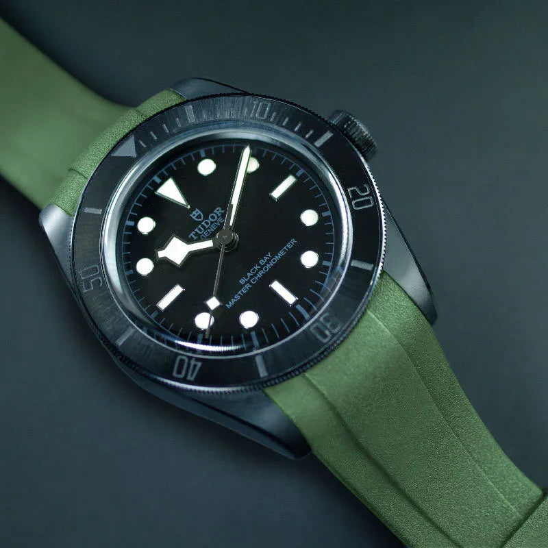 RubberB bracelet T805 pour Tudor Vert - vue 3