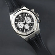 Bracelet RubberB APB41 Noir pour Audemars Piguet Royal Oak 41mm sur cuir ou - bracelet caoutchouc montre