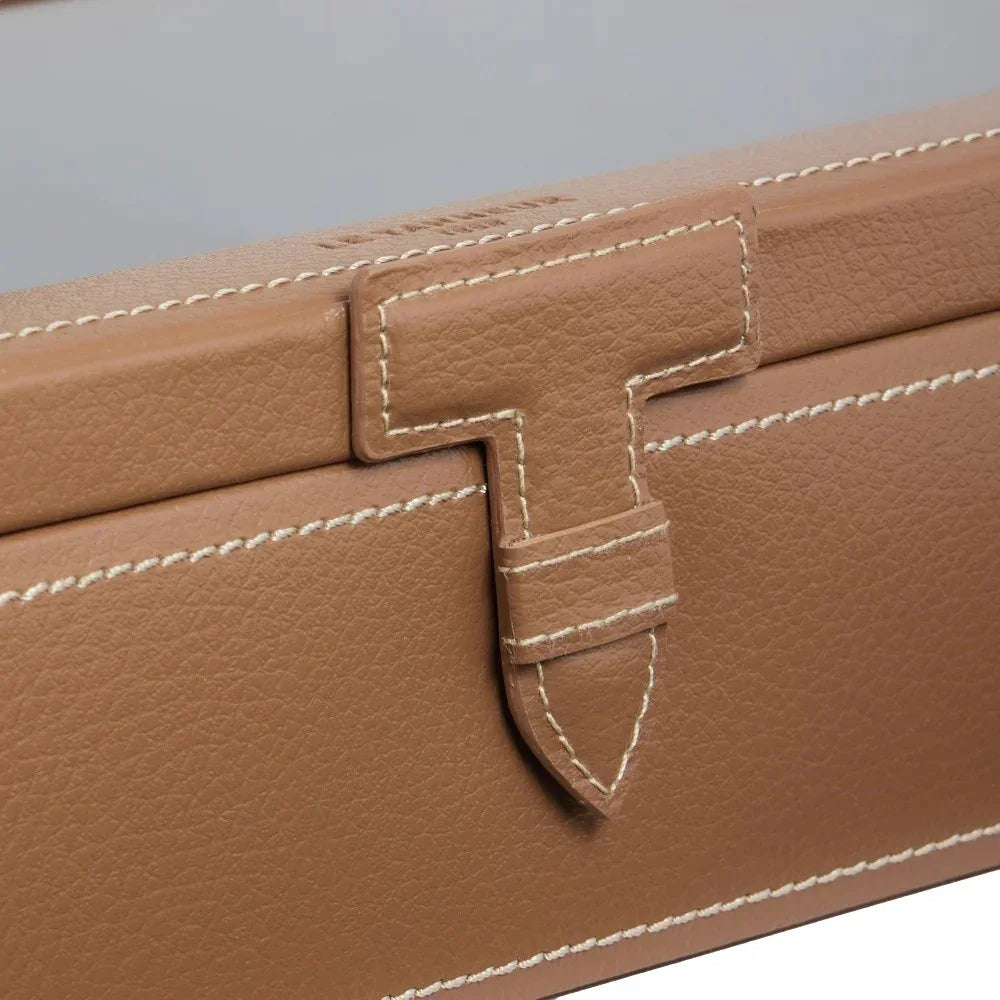 Coffret pour 12 Montres avec Vitre - Cuir - Le Tanneur - détail