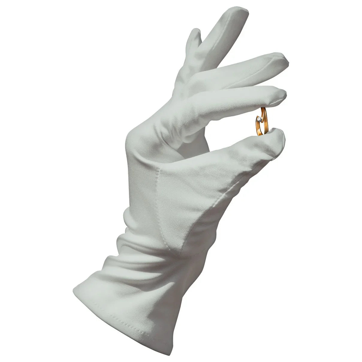 Paire de gants gris argenté en microfibre - accessoire montre