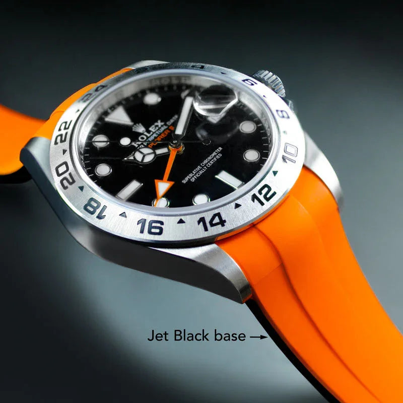 Bracelet en caoutchouc M205 – Rubber B – Orange et noir - détail