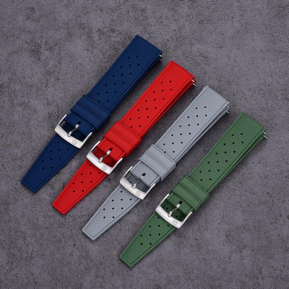 Bracelet en caoutchouc - Tropic - KronoKeeper - Vert - détail