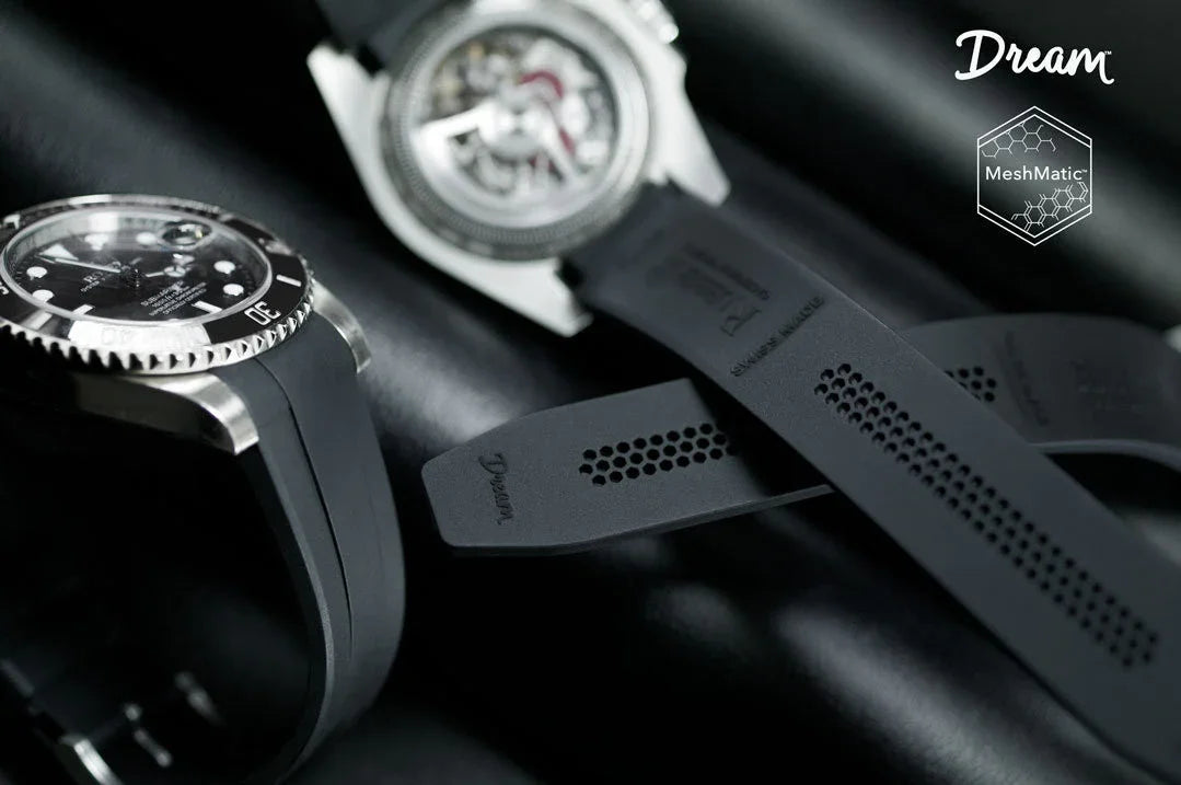 Bracelet en caoutchouc DM106 MeshMatic – Rubber B – Noir - vue 3