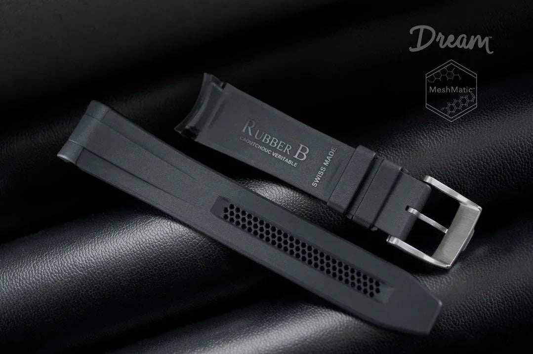Bracelet en caoutchouc DM106 MeshMatic – Rubber B – Noir - vue 4