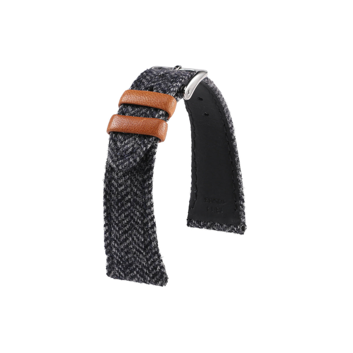 Bracelet en Tweed – Edmond – KronoKeeper – Gris foncé et Blanc - bracelet KronoKeeper