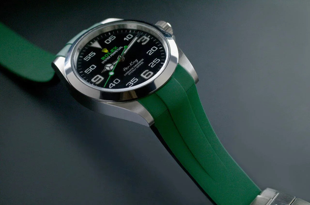 Bracelet en caoutchouc M215 – Rubber B – Vert et noir - détail