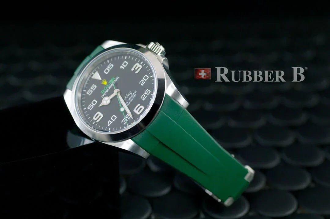 Bracelet en caoutchouc M215 – Rubber B – Vert et noir - vue 4