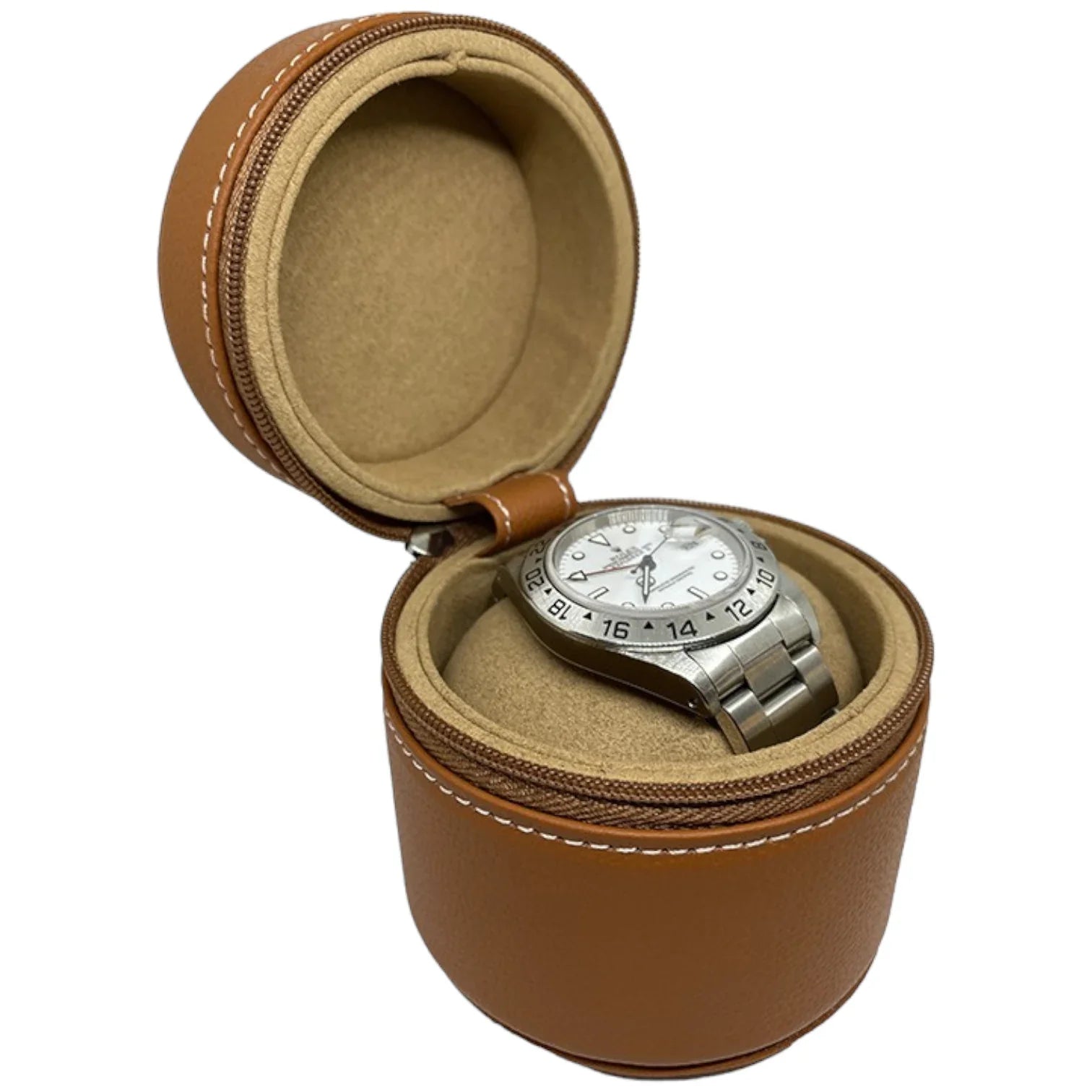 Tube pour 1 montre - Cuir - KronoKeeper - détail