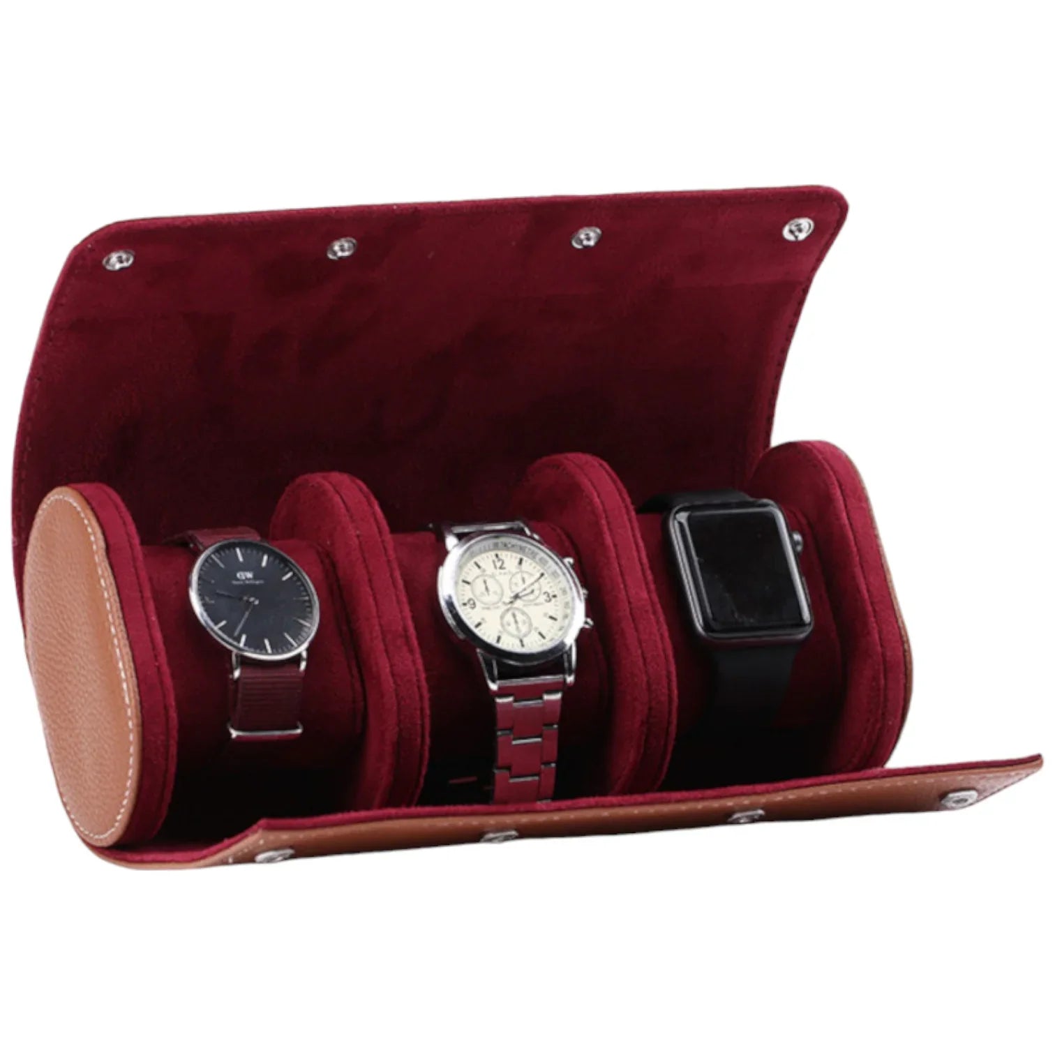 Karoni - Ecrin pour 3 montres - KronoKeeper - Cuir - détail
